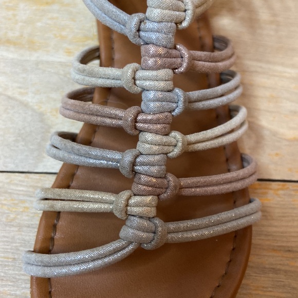 🌺 JUSTICE Metallic Rope Gladiator Sandals - Picture 3 of 10